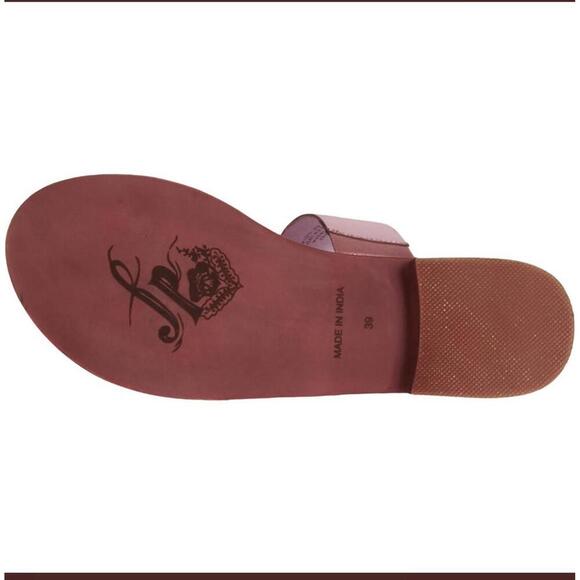 Free People Abilene Sandals Flats 8 EU 38 Pink Leather Slides - Picture 7 of 9